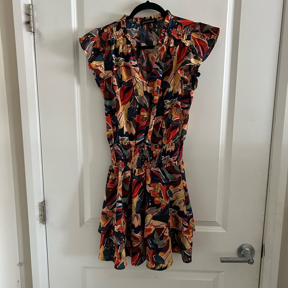 Gibson Colorful Abstract Mini Dress